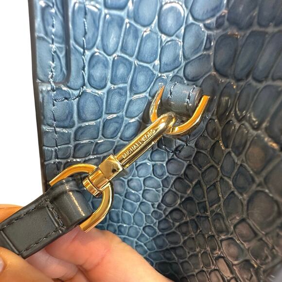 NWT Michael Kors Medium East West Satchel Crocodile Embossed Leather Purse - Picture 12 of 16